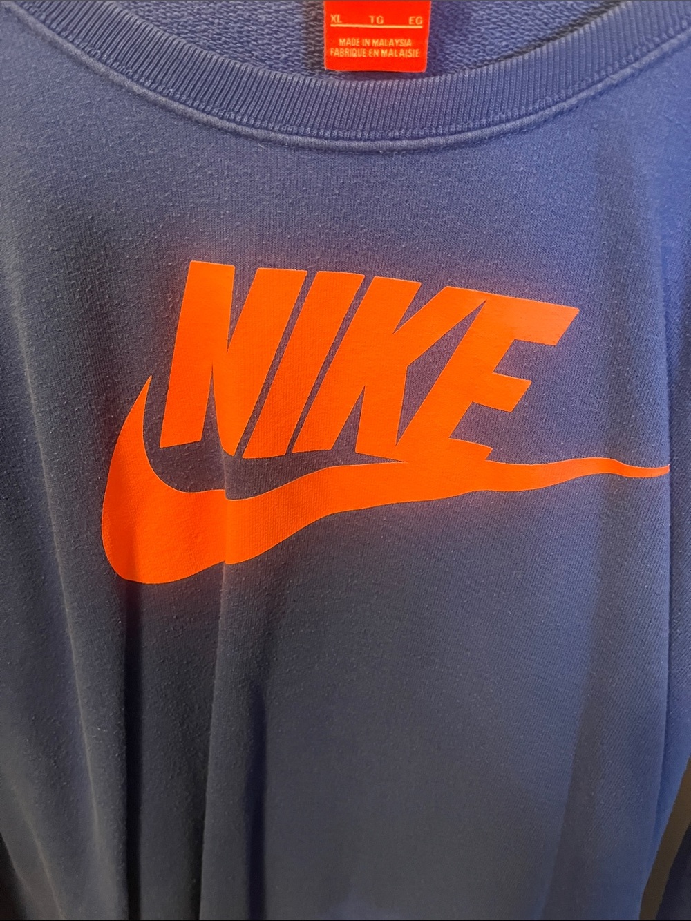 Nike Royal Blue Sweatshirt with Coral Logo - Picture 3 of 4